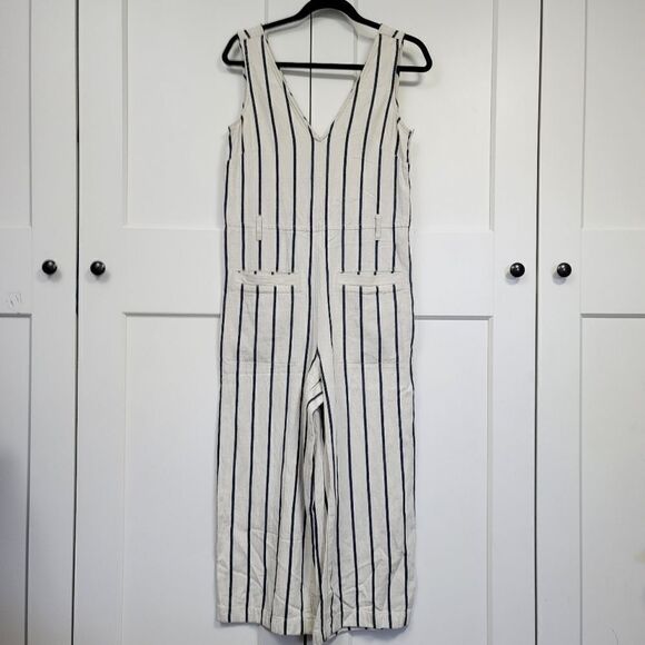 Madewell striped pull-on jumpsuit, small - Picture 5 of 14